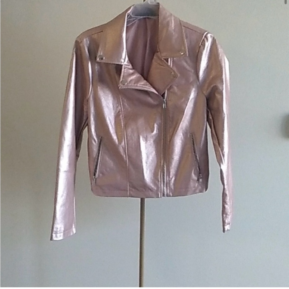 Rose Pink Forever 21 Moto Pleather Jacket